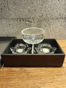 Newgrange t-lights and crystal bowl