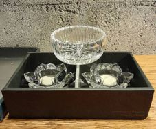 Newgrange t-lights and crystal bowl
