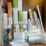 HUGE selection of art materials including easel, canvases, paints, pastels and more Image 5