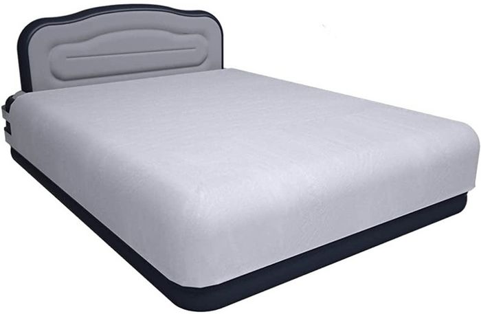 AIR Bed Deluxe - Self-Inflating Airbed with Custom Fitted Sheet Included - Great Guest Bed, Camping Mattress - Built-in Pump & Headboard - Available in UK Single, Double & King - Double Size (FREE POSTAGE)