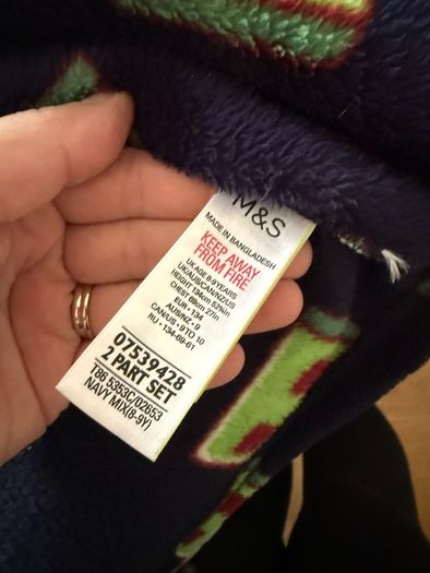 bathrobe boy M&S size 8-9 years old Minecraft