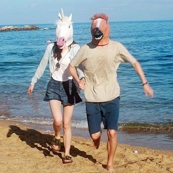 SALE Horse Mask Realistic Animal Full Head Latex Mask for Halloween Carnival Costume Party