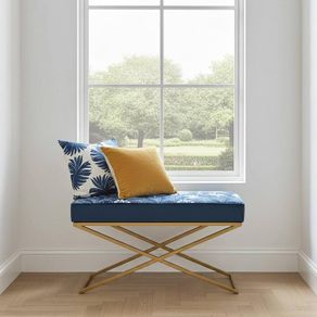 Metal-Framed Bench 100x40cm