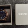 michael kors navy blue rose gold men watch Image 5