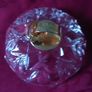 Killarney Crystal Cut Crystal Glass Happy Anniversary Lidded Jewelry Dish / Bowl With 22 Carat Gold Cover Handle and Footed Base Finishing Made In Ireland Image 9