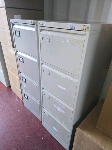 40 second-hand 4 drawer filing cabinets.