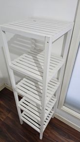 Open shelving unit bathroom bedroom living room
