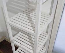 Open shelving unit bathroom bedroom living room