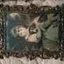 Set of 4 Vintage Italian Ornate Brass Frames with Classic Prints Image 4