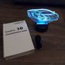 3D LED Lamborghini Night Light, Black Touch Color Changing Car Shape USB Table Lamp Image 4