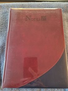 High Quality Castelli Italy Journal Notebook Note Pad Brand New 2 Tone Burgandy Navy Blue