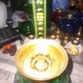 4 Beautiful Old Green Glass Oil Lamps, Postage Available Image 3