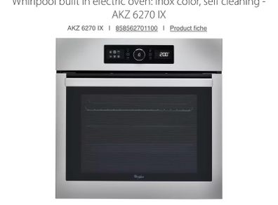 Whirlpool Single Oven Pyro