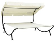 main image for ad Outdoor Lounge Bed with Canopy Cream White