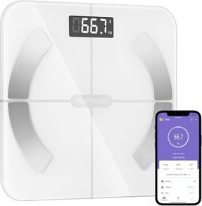 FRE P&P Scales for Body Weight, Bathroom Weighing Scale for Body Weight Stones and Pounds, with BMI Scales Muscle Weighing Composition Analyzer Bluetooth High Precision Senor