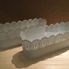 Pair of metal window planters
