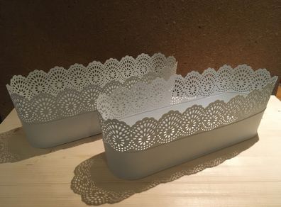 Pair of metal window planters