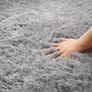 FREE SHIPPING Round Rugs for Bedrooms Fluffy Living Room Circle Area Rug Soft Shaggy Carpet for Kids Room Floor Mat (Grey, 80cm) Image 3