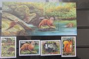 Irish Native Mammals 2002.Stamp set and Miniature Sheetlet.MNH.