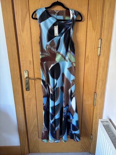 River Island Twist Shoulder Midi Dress UK 14