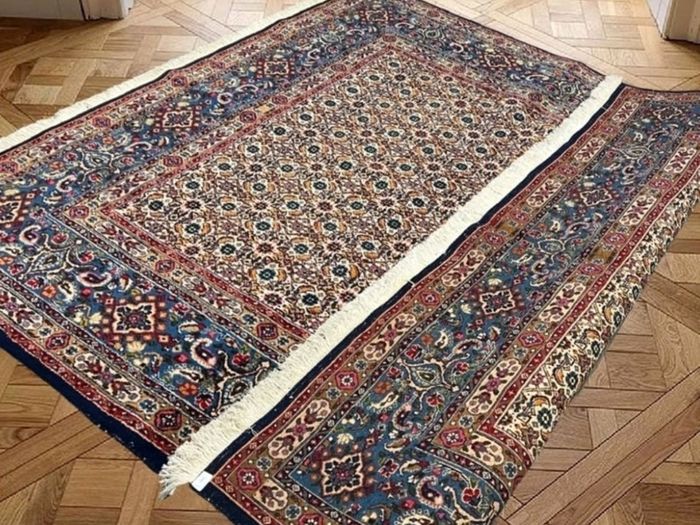 Beautiful Persian Moud Square Rug and Matching Runner Rug Carpet