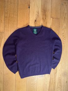 Wool 100 % sweater  jumpers violet men size L made in Madagascar y2k purple