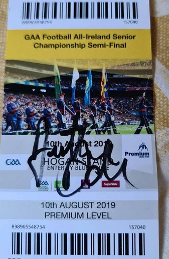 Former clare hurler Anthony daly signed ticket