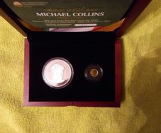 RARE Ireland Double Set Gold & Silver Proof Coin Set 2012. Michael Collins. 90th. Anniversary