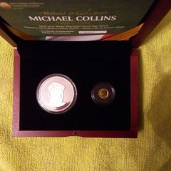 RARE Ireland Double Set Gold & Silver Proof Coin Set 2012. Michael Collins. 90th. Anniversary