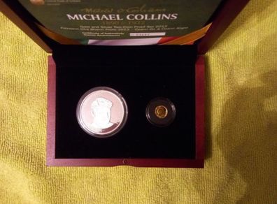 RARE Ireland Double Set Gold & Silver Proof Coin Set 2012. Michael Collins. 90th. Anniversary