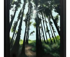 Original acrylic painting  - " Wood pass "