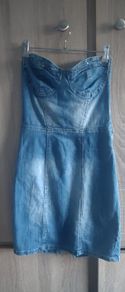 Denim dress size fits Xs s
