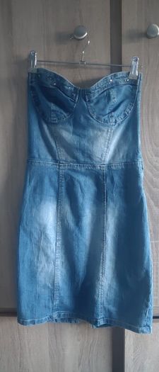 Denim dress size fits Xs s