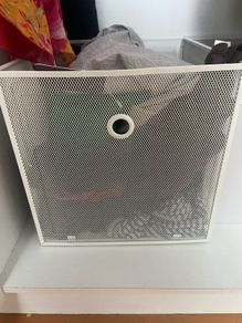 storage bins and hangers