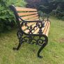 Cast iron and oak garden bench - 5ft Image 4