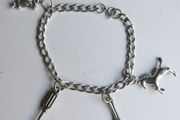 Vintage  Sterling Silver 925 Charm Bracelet 14,60g - length 7"