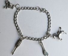 Vintage  Sterling Silver 925 Charm Bracelet 14,60g - length 7"