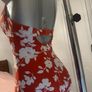 Very red floral halter neck swimsuit size UK12/14 EU40/42 cup UK36C EU80C Postage included Image 4