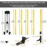 12 Ft./3.7m Laser Level Tripod Telescoping Pole with 1/4-Inch by 20-Inch Laser Mount for Rotary Included Rod & 5/8"-11 Adapter Image 8