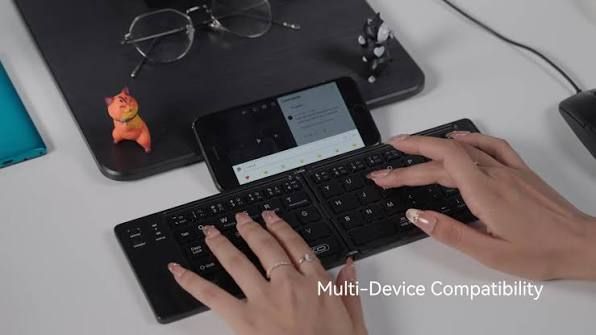 XO KB-11 Wireless Folding Keyboard 180 Degree Foldable Storage, Universal, Multi-System, Rechargeable Design