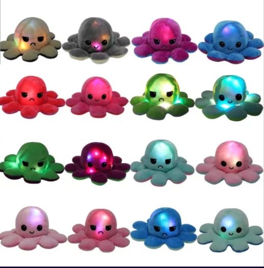 Reversible Octopus with Lights 20 cm