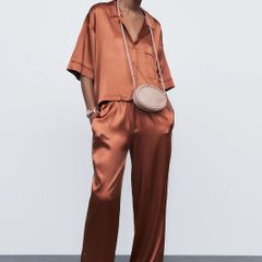 Nwt Zara Very Beautiful Set Trousers With Slits & Top, Xs