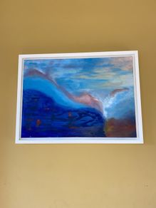 Abstract painting on canvas- framed