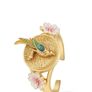 Newbridge Silverware Gold Plated Bird with Pink Flowers Ring Image 4