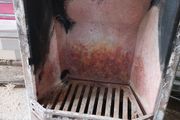 fireplace fire back and steel grate