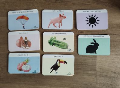 80-100 Flash Cards for cognitive development (babies)