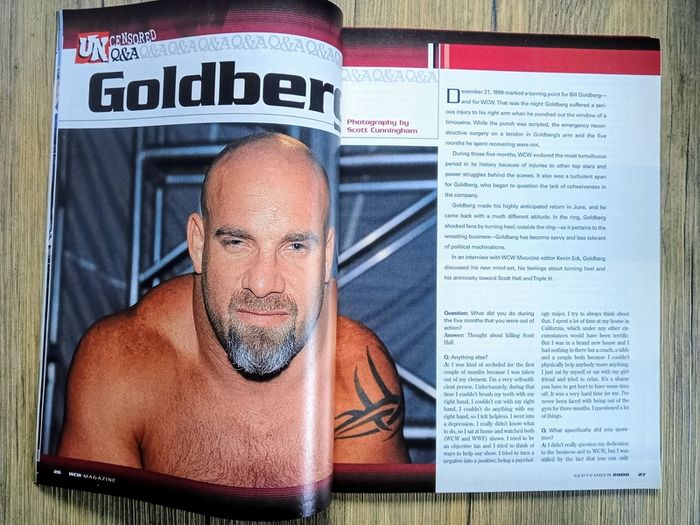 World Championship Wrestling Magazine WCW . July and September 2000.