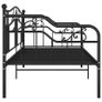 Sofa Bed Frame Black Metal 90x200 cm Image 8