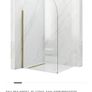 Brushed brass arched shower screen 1200mm Image 2