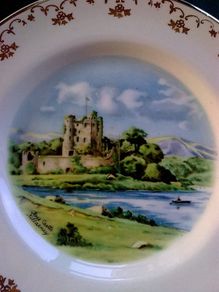 Arklow pottery plate Ross Castle Killarney Co. Kerry